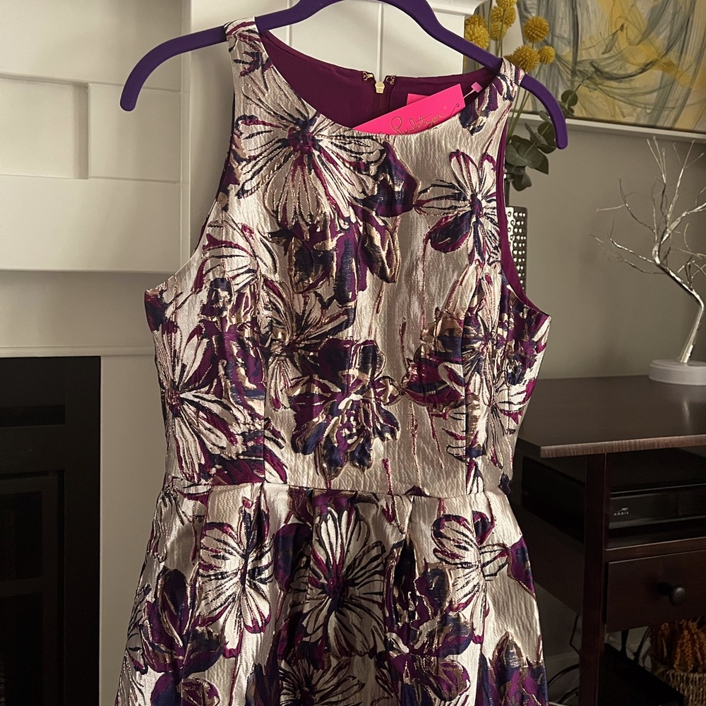 Lilly Pulitzer Floral Jacquard Dress Size 4
